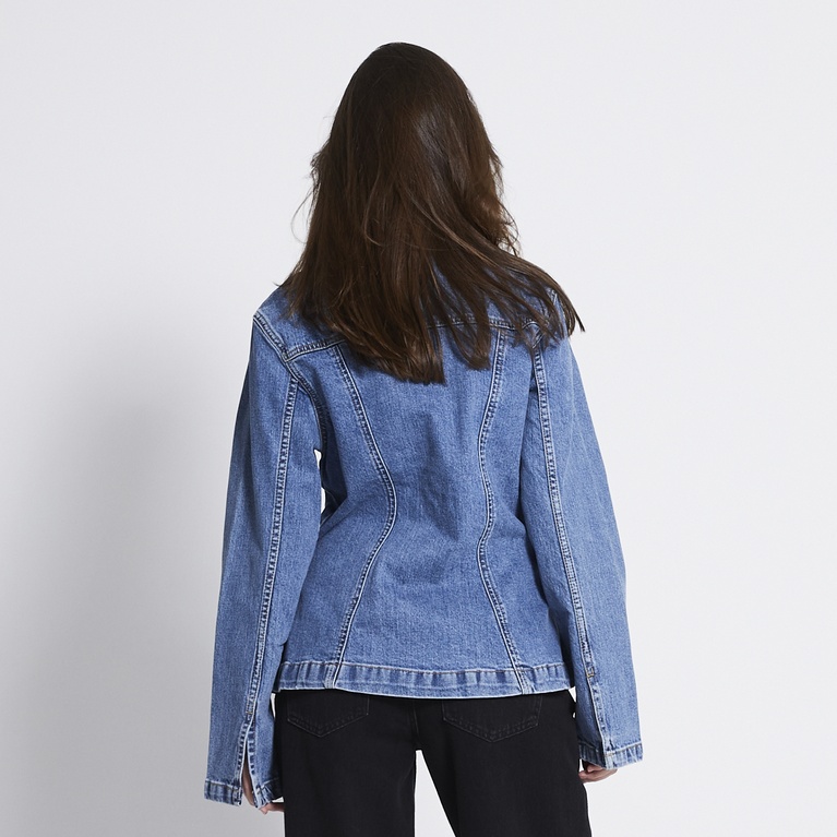 Fitted denim jacket "Form"" Mid wash